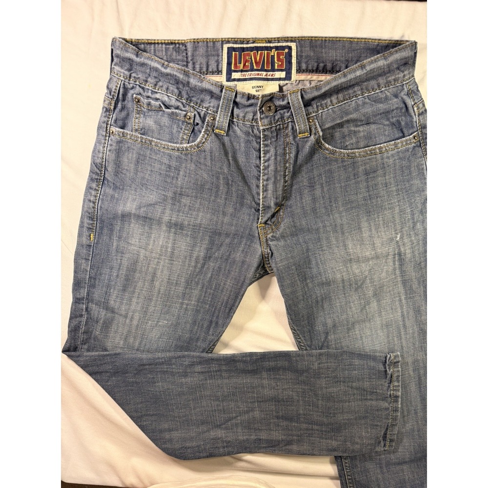 Levi's Y2K 511 Skinny Jeans Men's 32x30 Blue Denim Stretch Slim Fit Casual